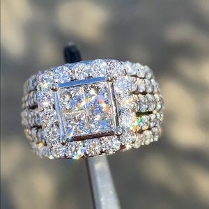 SOLD! 4ct Princess cut diamond engagement ring
